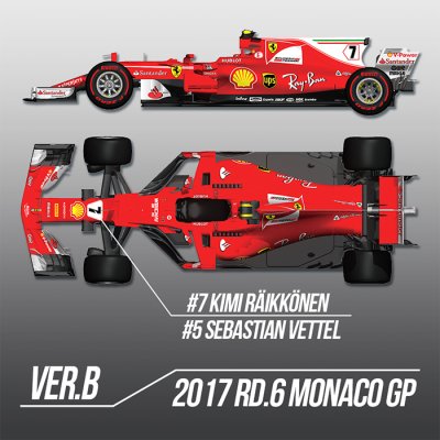 画像1: MFH 1/12 フェラーリ SF70H Ver.B 2017 モナコGP