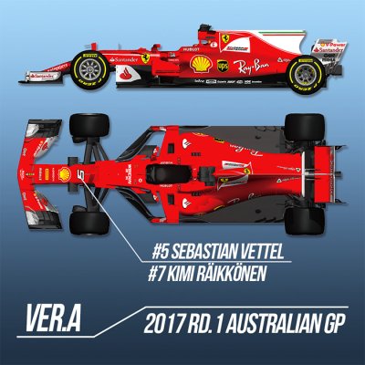 画像1: MFH 1/12 フェラーリ SF70H Ver.A 2017 オーストラリアGP