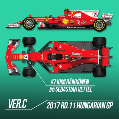 画像1: MFH 1/12 フェラーリ SF70H Ver.C 2017 ハンガリーGP