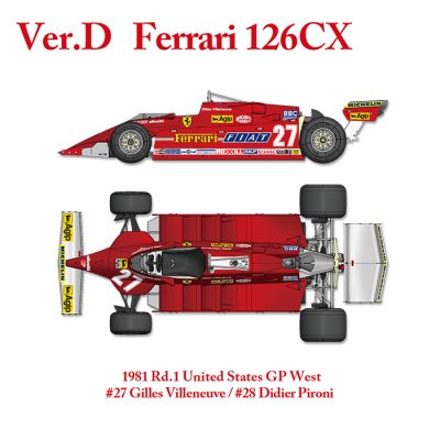 画像1: MFH 1/12 フェラーリ 126CK Ver.D 126CX 1981 アメリカ西GP