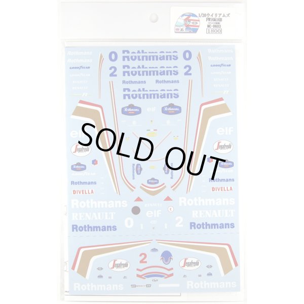 ミュージアムコレクション D603 1/20 ウィリアムズ FW16 & 16B デカール