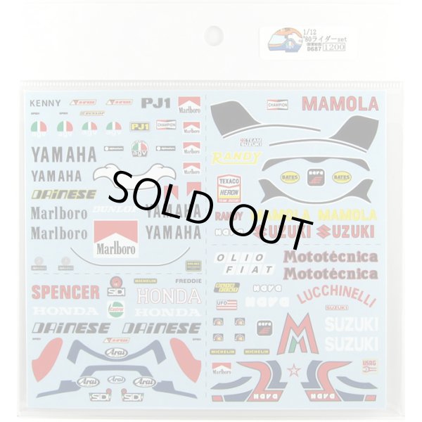 ミュージアムコレクション D687 1/12 ライダー デカールセット