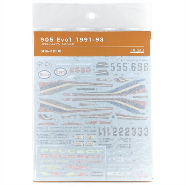 SHUNKO MODELS シュンコウモデル SHK-D120B 1/24 プジョー905 Evo1 1991-93 デカールセット エレール対応