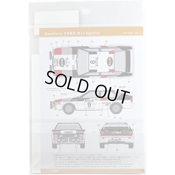 シュンコウ SHUNKO MODELS SHK-D192 1/24 クワトロ 1982 アクロポリス デカールセット