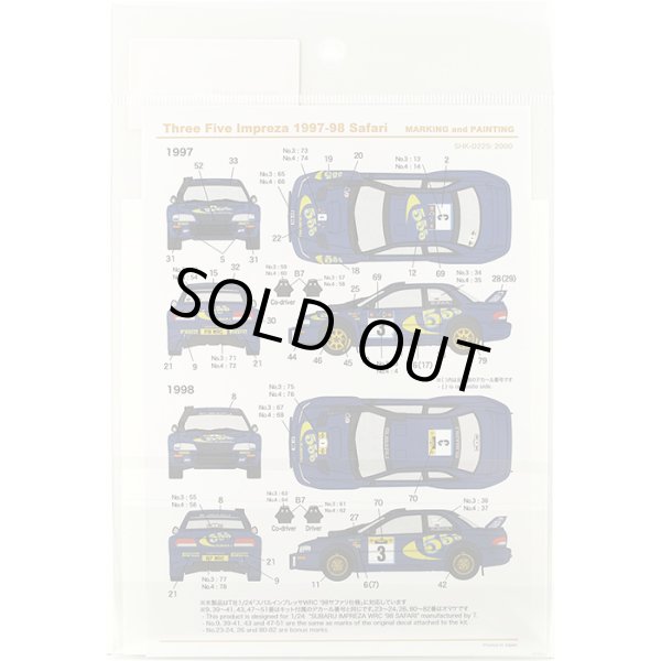 SHUNKO MODELS SHK-D225 1/24 スリーファイブインプレッサ 1997-98サファリ デカールセット