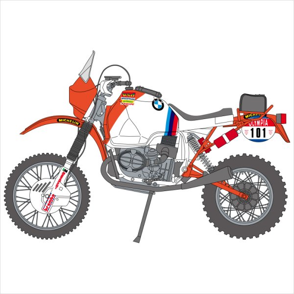 SHUNKO MODELS シュンコウモデル SHK-D230 1/12 BMW R80G/S & ライダー 1985 デカールセット タミヤ対応