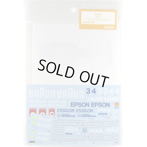 画像2: SHUNKO MODELS 1/20 T020 1991 デカールセット タミヤ対応 （デカール） (2)