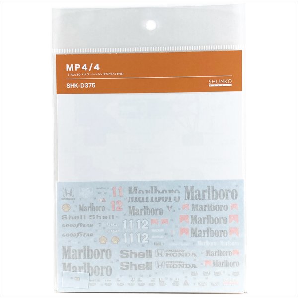 SHUNKO MODELS シュンコモデル SHK-D375 1/20 マクラーレン MP4/4 デカールセット タミヤ対応