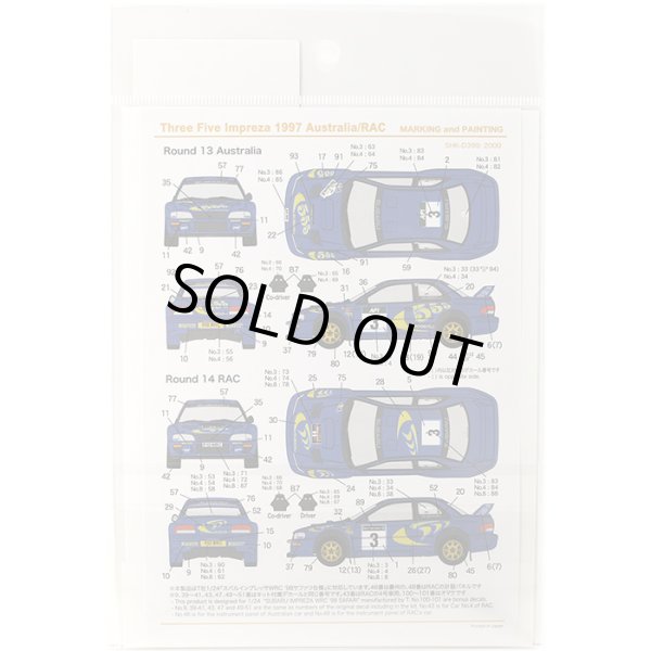 SHUNKO MODELS シュンコモデル SHK-D399 1/24 スリーファイブ インプレッサ WRC 1997 オーストラリア/RAC デカールセット タミヤ対応