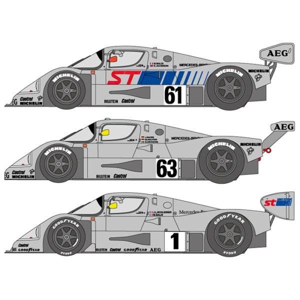 SHUNKO MODELS シュンコウモデル SHK-D404 1/24 ザウバー メルセデス C9 1989-90 デカールセット タミヤ対応