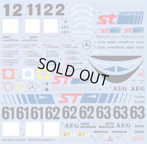 SHUNKO MODELS シュンコウモデル SHK-D404 1/24 ザウバー メルセデス C9 1989-90 デカールセット タミヤ対応