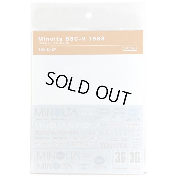 SHUNKO MODELS シュンコモデル SHK-D407 1/24 ミノルタ トヨタ 88C-V 1988 デカールセット タミヤ対応