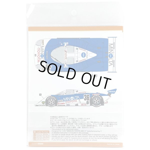 SHUNKO MODELS シュンコモデル SHK-D407 1/24 ミノルタ トヨタ 88C-V 1988 デカールセット タミヤ対応