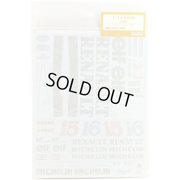 SHUNKO MODELS シュンコモデル SHK-D420 1/12 ルノー RE-20 1980 デカールセット タミヤ対応