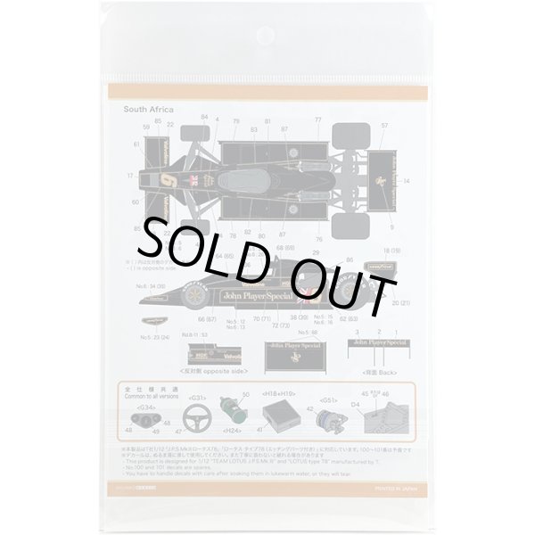 SHUNKO MODELS シュンコモデル SHK-D421B 1/12 ロータス タイプ78 1977 デカールセット タミヤ対応