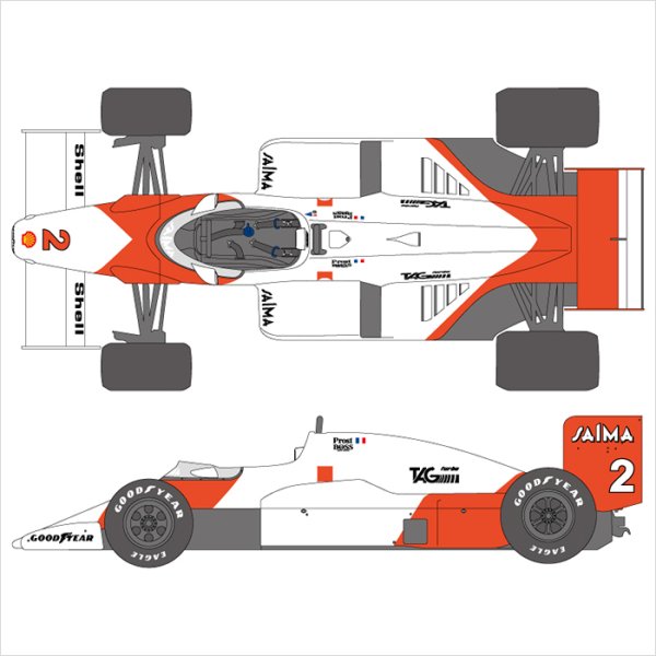 SHUNKO MODELS シュンコウ SHK-D430 1/20 マクラーレン MP4/2B 1985 デカールセット BEEMAX対応
