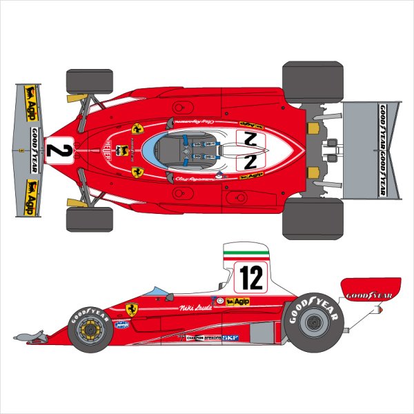 SHUNKO MODELS シュンコウ SHK-D475 1/12 フェラーリ 312T 1975-76 デカールセット タミヤ対応