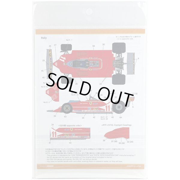 SHUNKO MODELS シュンコウ SHK-D480 1/12 フェラーリ 312T4 1979 デカールセット タミヤ対応