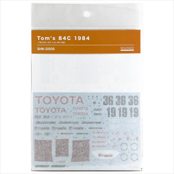 SHUNKO MODELS シュンコウモデル SHK-D505 1/24 トヨタ トムス 84C 1984 デカールセット タミヤ対応