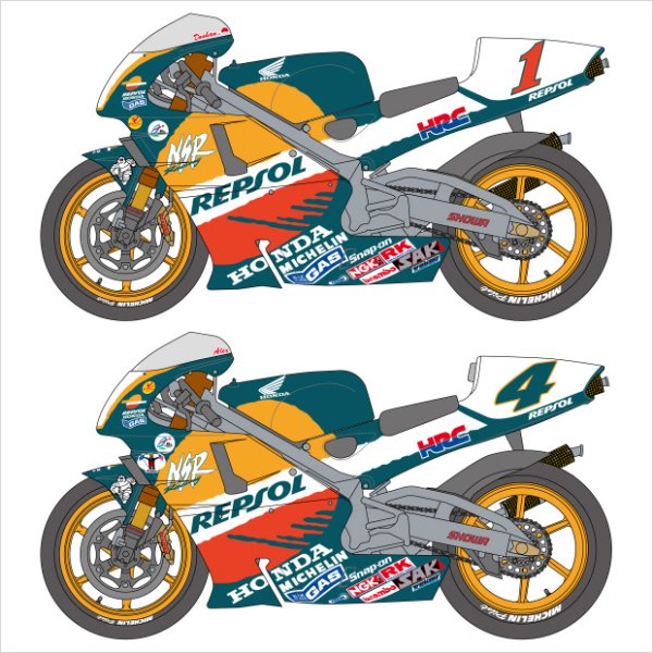 SHUNKO MODELS シュンコウモデル SHK-D518 1/12 レプソル ホンダ NSR500(NV0Y) 1998後期 デカールセット タミヤ対応