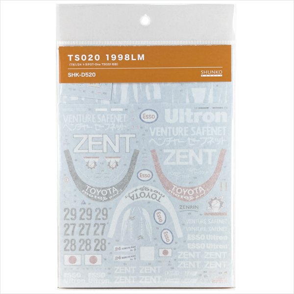 SHUNKO MODELS シュンコウモデル SHK-D520 1/24 トヨタ GT-One TS020 1998LM デカールセット タミヤ対応