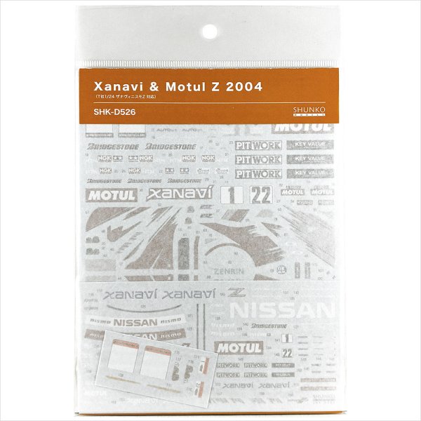 SHUNKO MODELS シュンコウモデル SHK-D526 1/24 ザナヴィ&モチュールZ 2004 デカールセット タミヤ対応