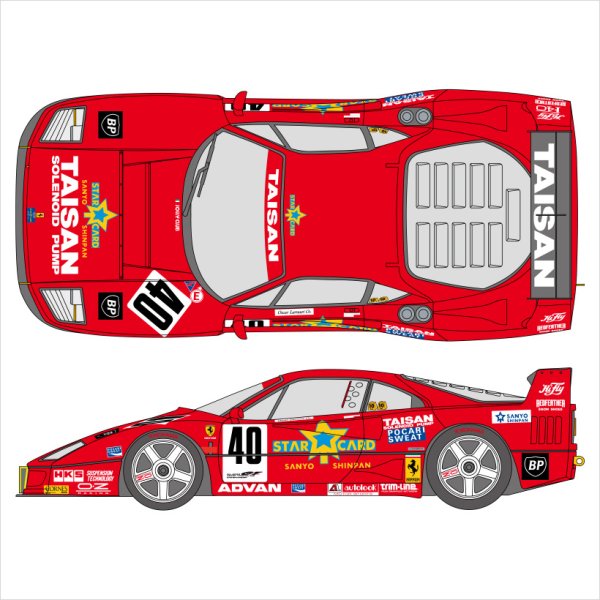 SHUNKO MODELS シュンコウモデル SHK-D527 1/24 スターカードF40 #40 1994美祢 デカールセット タミヤ対応