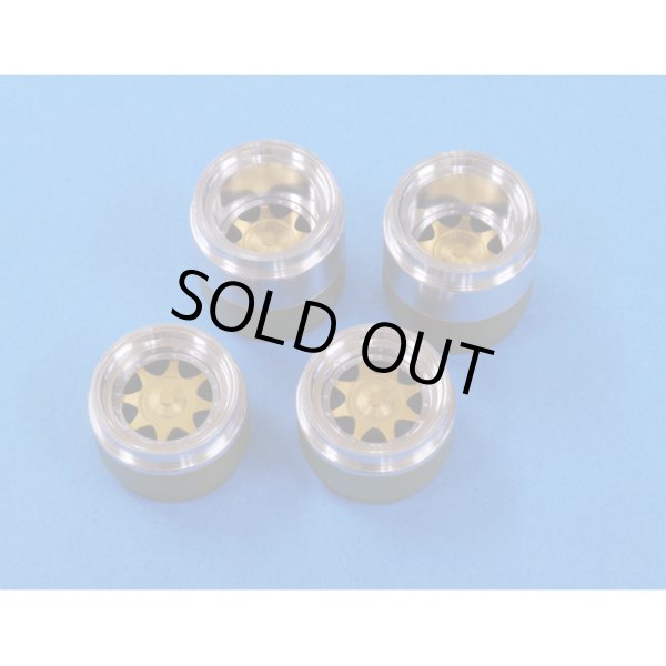 モデルファクトリーヒロ MFH P1105 1/20 97T 98T ゴールドアルマイト 挽き物ホイールセット