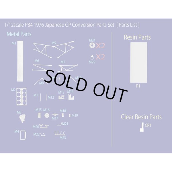 モデルファクトリーヒロ MFH P1131 1/12 P34 1976 日本GP リアセクションパーツセット