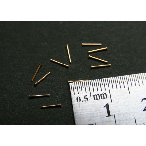 画像3: MFH 平アルミリベット [ヘッド径0.8mm/ピン径0.4mm] 50本入 (3)