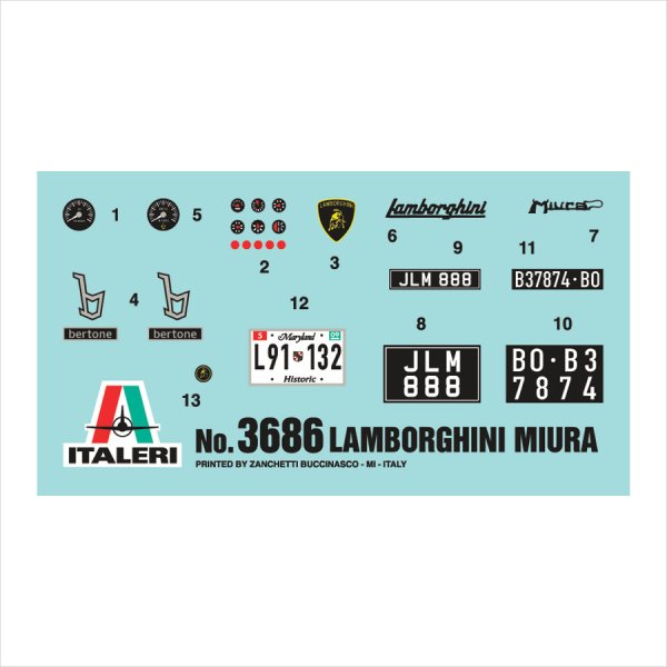 イタレリ 3686 1/24 ランボルギーニ ミウラ プラモデル