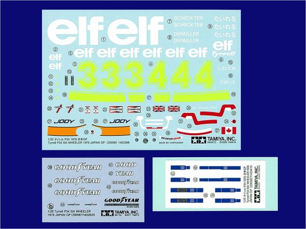 タミヤ 20058 1/20 タイレル P34 1976 日本GP プラモデル