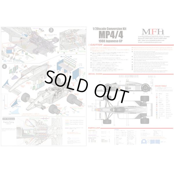画像4: MFH 1/20 マクラーレン MP4/4 1988 日本GP コンバージョンキット (4)