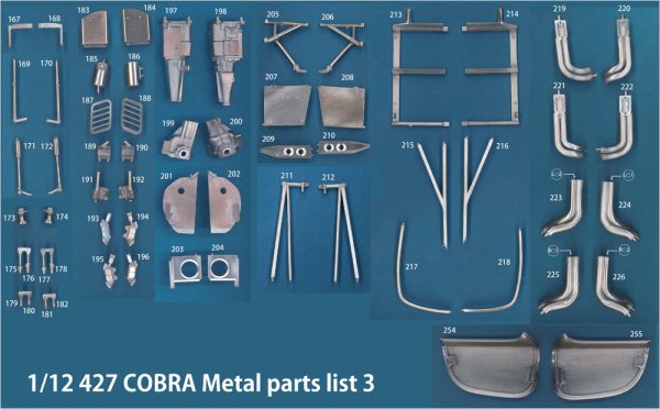 モデルファクトリーヒロ MFH K501 K502 K503 1/12 コブラ 427  パーツ・リスト