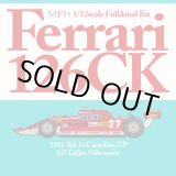 モデルファクトリーヒロ MFH 1/12 フェラーリ 126CK Ver.C モデルファクトリーヒロ MFH 1/12 フェラーリ 126CK Ver.C