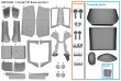 モデルファクトリーヒロ MFH K849 K850 1/12 アルファロメオ TZ2 パーツ・リスト