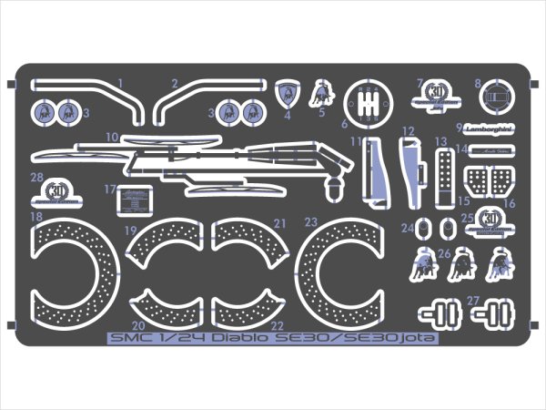 SMC TKP-001 1/24 ディアブロ SE30 イオタ コンバージョンキット フジミ対応