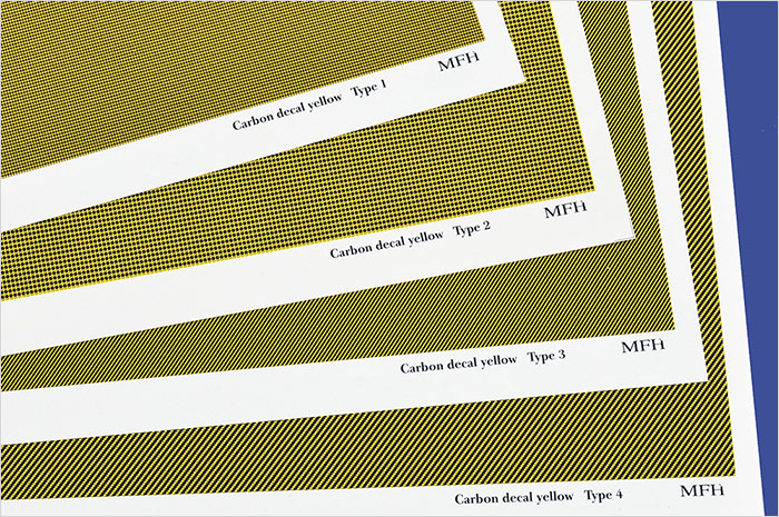 モデルファクトリーヒロ MFH P-1173 カーボンデカール イエローケブラー柄 TYPE 3