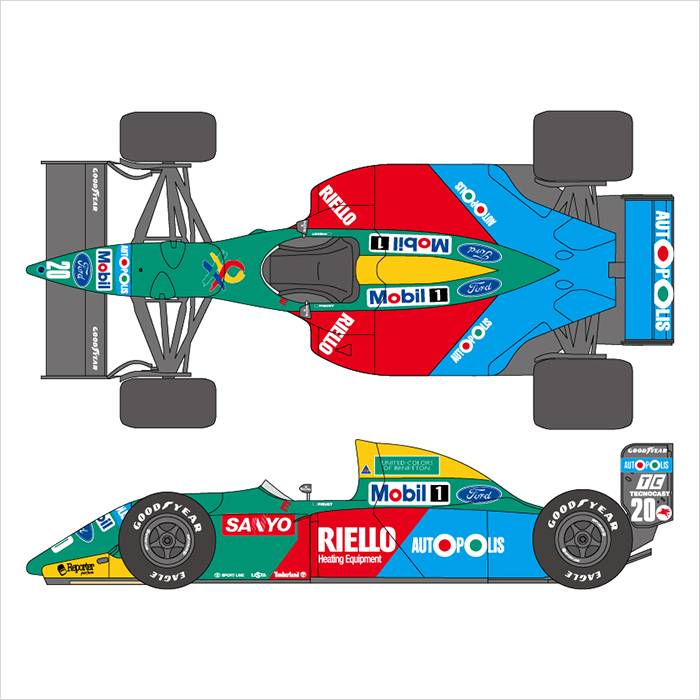 SHUNKO 1/24 ベネトン B190 1990 デカールセット ハセガワ対応