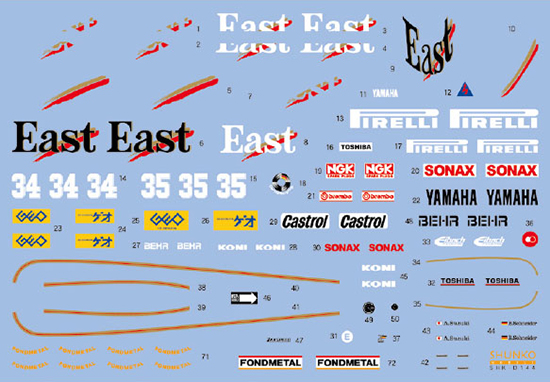 SHUNKO MODELS シュンコモデル SHK-D144 1/24 ザクスピード ZK891 デカールセット ハセガワ対応