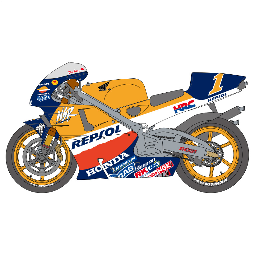 SHUNKO MODELS 1/12 レプソルNSR500 1999 デカールセット タミヤ対応