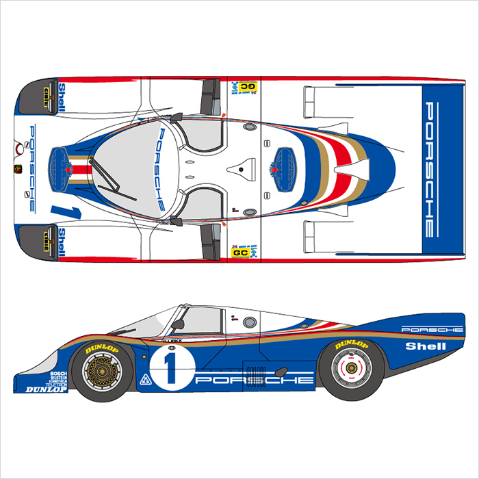 CMR 1/12 ポルシェ 956 LH Winner 24h Le Mans 1982#1 J. Ickx/D. Bell デカール付き 