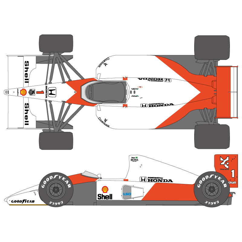 SHUNKO 1/12 マクラーレン MP4/6 デカールセット タミヤ対応