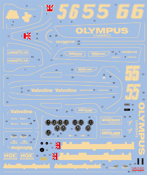SHUNKO MODELS シュンコモデル SHK-D411 1/20 ロータス タイプ79 1978 デカールセット タミヤ対応