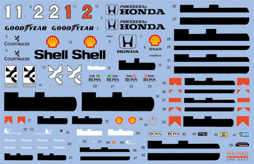 SHUNKO MODELS シュンコウ SHK-D427 1/20 マクラーレン MP4/7 デカールセット タミヤ対応