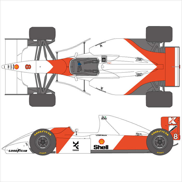 SHUNKO 1/20 マクラーレン MP4/8 デカールセット タミヤ対応