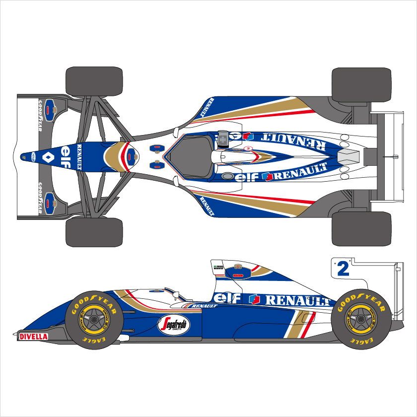 SHUNKO 1/20 ウィリアムズ FW16 1994初期 デカール フジミ | クアトロ