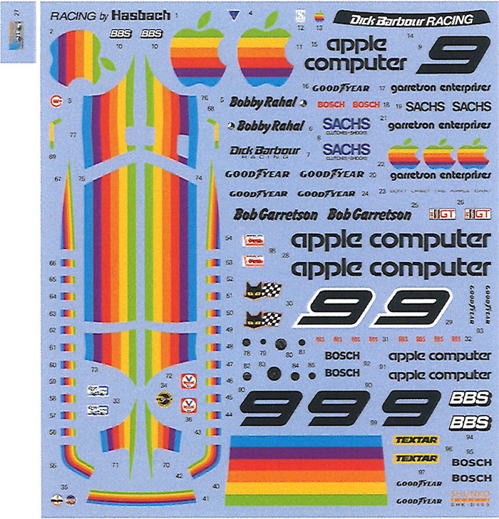 SHUNKO MODELS シュンコウ SHK-D465 1/24 アップル ポルシェ 935K3 1980 IMSA デカールセット nunu対応