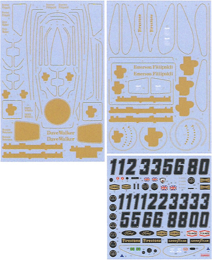 SHUNKO MODELS シュンコウ SHK-D472 1/12 ロータス タイプ72D 1972-73 デカールセット タミヤ対応