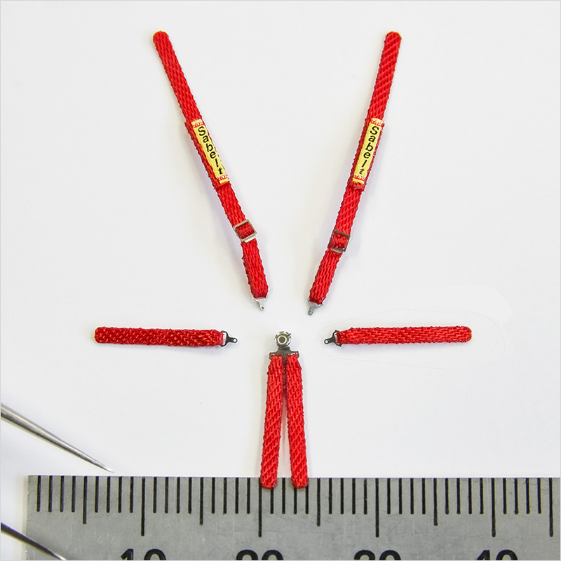 モデルファクトリーヒロ MFH P-1233 P-1234 P-1235 1/43 シートベルトセット レッド ブルー ブラック